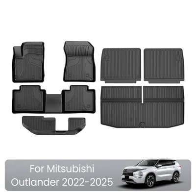 Car Floor Mats & Cargo Liner & Backrest Mat For Mitsubishi Outlander 2022-2025 Foto 1 de 4