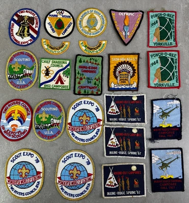 Vintage Boys Scout Patch LARGE Lot 1960s 1970s Mid Century Retro - Image 1 of 4