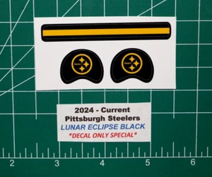 Pittsburgh Steelers LUNAR ECLIPSE BLACK Football Gumball Helmets *DIECUT DECALS* - Picture 1 of 4