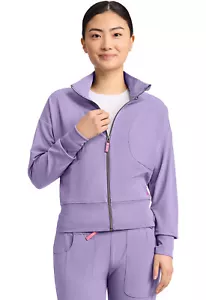 Digital Lavender Med Couture AMP Scrubs Cropped Warm Up Jacket MC303 DGLV - Picture 1 of 2