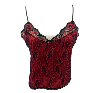 Vintage Bestform Camisole lace tank top size 36 Goth Vampire emo sexy - Picture 1 of 8