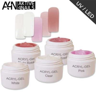 AKTIVE4NAILS *NEU* Poly AcrylGel 5er Set 5ml Acryl Gel Geruchsfrei Flexibel leicht befeilbar