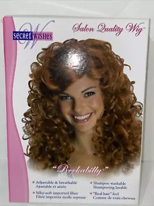 Peluca de calidad de salón Secret Wishes ajustable cabello rizado rojo talla única B1 - Imagen 1 de 12