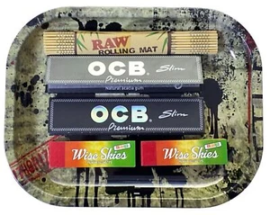 BOB MARLEY BANDEJA RODANTE NAVIDAD FUMAR REGALO SET PAPELES DE LIAR KIT ALFOMBRA CRUDA UK - Imagen 1 de 7