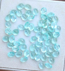 18.60 Carat 4*5 Mm Natural blue Apatite Oval cabochon loose gemstone - Picture 1 of 2