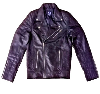 Mens Leather Jacket Brando Biker Soft Sheep Fashion Leather Jacket - Image 1 of 2