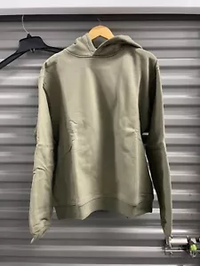 Pullover Felpa Con Cappuccio Tasche Laterali In Verde Oliva Uomo Taglia S - Foto 1 di 6