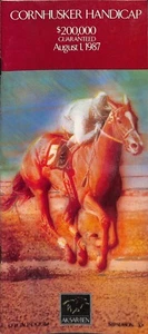 1987 Aksarben Ak-Sar-Ben Pferderennen Rennen Cornhusker Programm 8/1 Omaha Nebraska - Bild 1 von 19