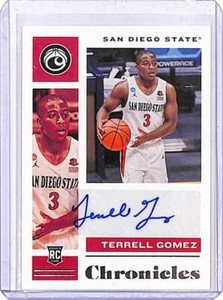2021-22 Panini Chronicles Draft Picks Rookie Signatures #53 Terrell Gomez 27364
