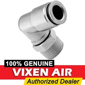 3/8"NPT MALE TO PUSH TO CONNECT PTC FOR 3/8"OD HOSE SWIVEL ELBOW FITTING VXA2323 - Picture 1 of 2