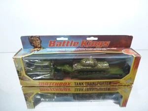 MATCHBOX BATTLE KINGS K106 TANK TRANSPORTER L26.0cm - ARMY GREEN - GOOD IN BOX - Picture 1 of 13