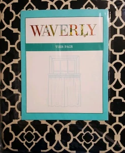 New! Waverly Lattice onyx 60" X 24" Tier Pair - Picture 1 of 3
