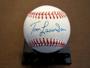 TOMMY TOM LASORDA LOS ANGELES DODGERS HOF SIGNED AUTO VINTAGE ONL BASEBALL JSA - Picture 1 of 3