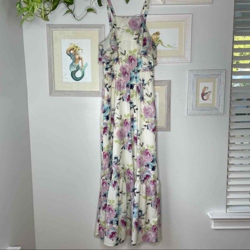 Kut From the Kloth White Floral Ruffled Maxi Dress Size 4 | eBay