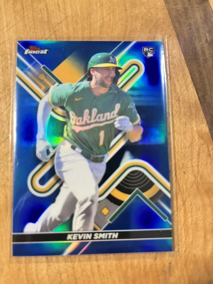 2022 Topps Finest Kevin Smith BLUE REFRACTOR /150 Oakland Athletics - Image 1 of 2
