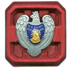 2352 SEGUNDA GUERRA MUNDIAL INSIGNIA EN CAJA DE POLACO 85O REGIMIENTO DE RIFLES VILNIUS 85PP RÉPLICA POLONIA - Imagen 1 de 3