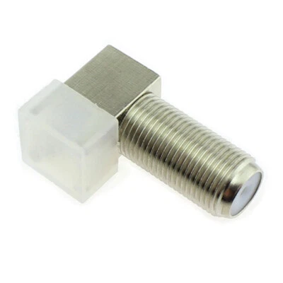 1pc F Type Female Jack RF Coax Connector Right Angle PCB Mount Nickelplated NEW - Image 1 of 3