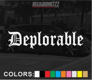 Deplorable Old English Decal Sticker Vinyl Turbo Diesel Turbo Blower Slam Low - Imagen 1 de 2