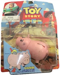 Toy Story Action Figure - Hamm Pop Up Coin Auto Deposit Action - Disney (1995) - Picture 1 of 2