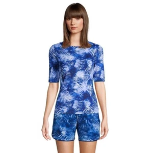 NWT Lands' End Women's Short Sleeve UPF50 Rash Guard Swim Tee Size XS $60 8C68 - Picture 1 of 1