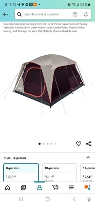 Tienda de campaña Coleman Skylodge™ para 8 personas - Blackberry Foto 1 de 4