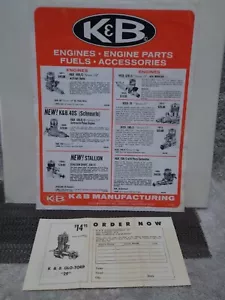LOT OF K&B*MODEL AIRPLANE ENGINE PARTS*CATALOG & ORDER FORM*SP*SAI - Picture 1 of 12