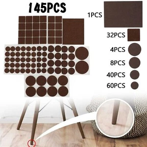 145Pcs Furniture Pads Chair Leg Floor Protectors Felt Pads Hardwood Floors - Picture 1 of 12