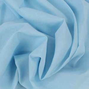 Stoff Meterware Uni Hellblau Voile Bio Baumwolle Bekleidung Sommer Bluse Deko - Bild 1 von 5