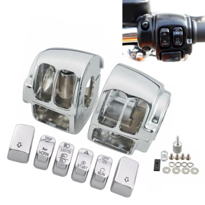 Kit de tapa de interruptor de cubierta de carcasa de interruptor para Harley Sportster 883 Iron XL883N 14-2018 Foto 1 de 4