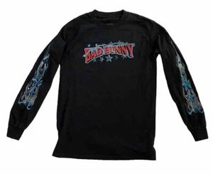 Camiseta Oficial 2022 Bad Bunny El Último Tour Del Mundo Camiseta Rap Manga Larga S - Imagen 1 de 4