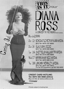 Diana Ross This Is It Tour UK Concert Mini Poster Flyer Original Rare. - Picture 1 of 1