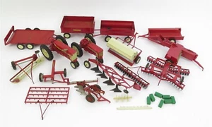 Lot of Rare ERTL McCormick FARMALL 404 & 560 Tractors with 12+ Attachments - Picture 1 of 11