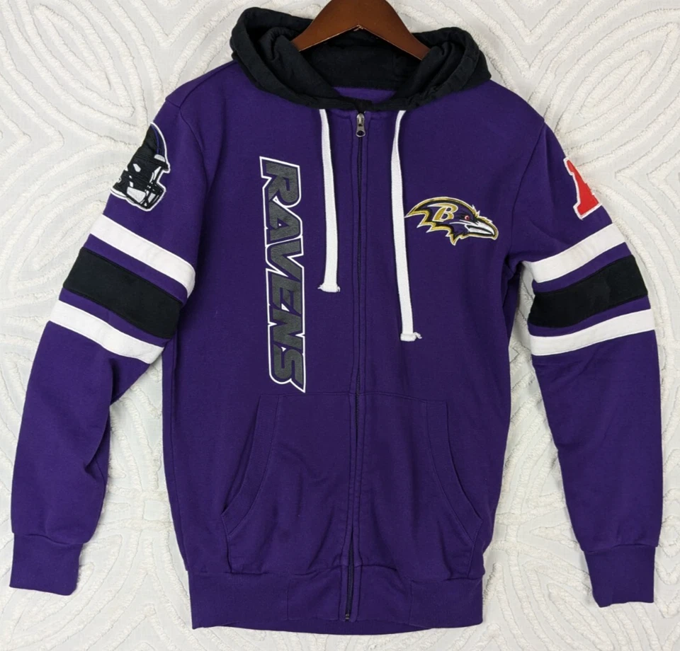 Толстовка с капюшоном Baltimore Ravens G-lll размер S на молнии толстовка куртка NFL вышитая - Изображение 1 из 4