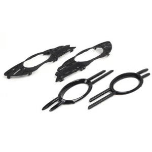 Cubierta de luz antiniebla izquierda + derecha 2 piezas parachoques rejilla borde negro para Benz W211 2007-2009 - Imagen 1 de 5