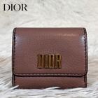 Authentic Christian Dior Lotus Wallet Pink leather trifold wallet d75