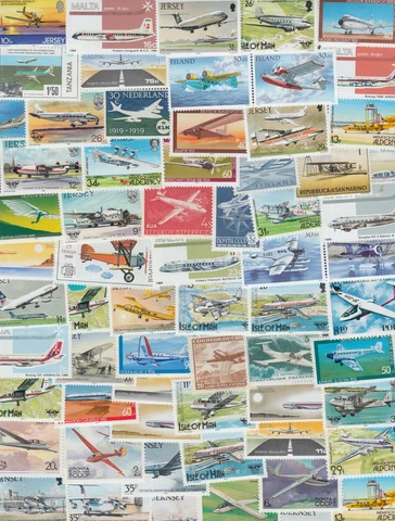 50 different Thematic Philately Airplanes Aviation Aircrafts stamps collection Cover