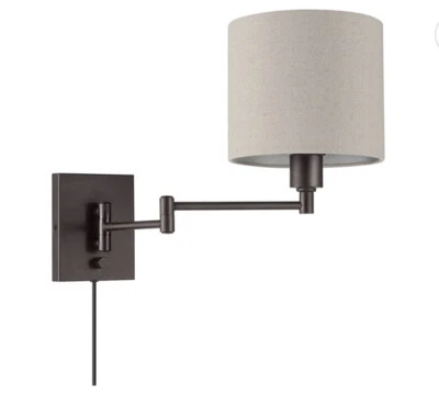 Globe Electric 51628 LIGHT Ravenna Wall Sconce  Dark Bronze Adjustable Swing Arm - Image 1 of 4