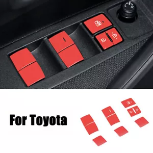 Red Car Door Window Lift Switch Button Trim For Toyota Corolla Cross 2019-2024 - Picture 1 of 6