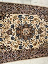 70" x 40"  CLEAN!  Kork Wool & Silk incredible detail colors area rug Isfahann
