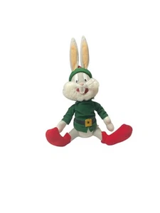 Vintage 1998 Bugs Bunny Plush Christmas Elf Looney Tunes Warner Bros - Picture 1 of 5