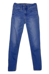 American Eagle Women Size 00 (Measure 25x26) Short Light Distressed Jegging - Picture 1 of 4