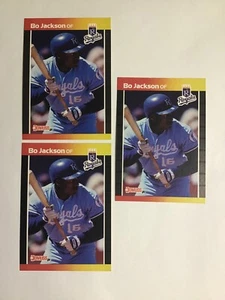 1989 Donruss #208 Bo Jackson 3 Card LOT BASEBALL - NM-MINT 1803 - Picture 1 of 5