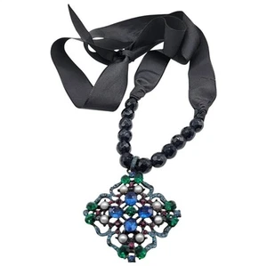 Gerald Yosca Rhinestone and Crystal Ribbon Necklace or Belt (A2666) - Picture 1 of 6