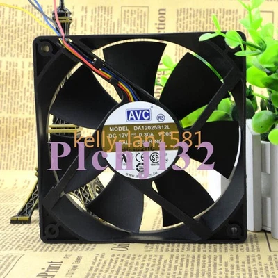 1pc AVC DA12025B12L P005 12cm 12025 12V0.3A 4-wire Double Ball Cooling Fan - Image 1 of 3