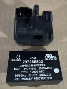 Frigidaire Kenmore 297259507 Relè compressore frigorifero + tappo 297286803 - Foto 1 di 5