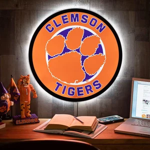 Clemson University Runde 23 Zoll Steckbares LED Leuchtschild - Bild 1 von 6