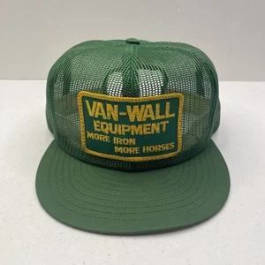 Vintage Van-Wall More Iron More Horses All Mesh Patch Hat Trucker Cap John Deere - Picture 1 of 5