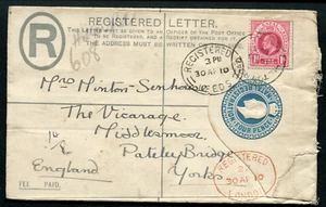 NATAL (22667): Hilton Road Skeleton to Pateley Bridge, Yorks/PSE/cancelar 1910 - Imagen 1 de 2