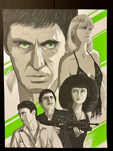 Scarface Siebdruck Al Pacino Michelle Pfeiffer SDCC Mondo signiert und nummeriert - Bild 1 von 2