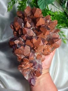 X Large 4 Pfund Big Beautiful 9,5" Rotspitze Amethyst Hämatit Kristall Cluster - Bild 1 von 24